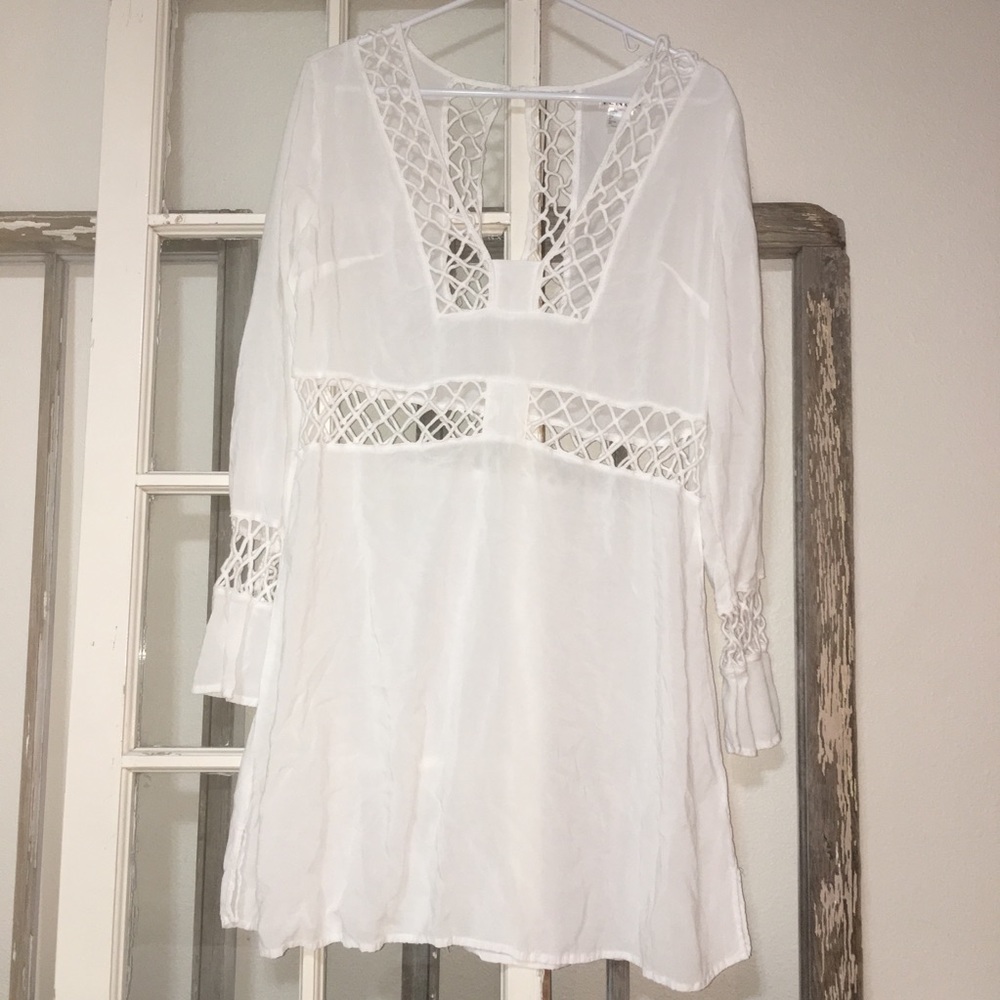 White Venus bathing suit cover up